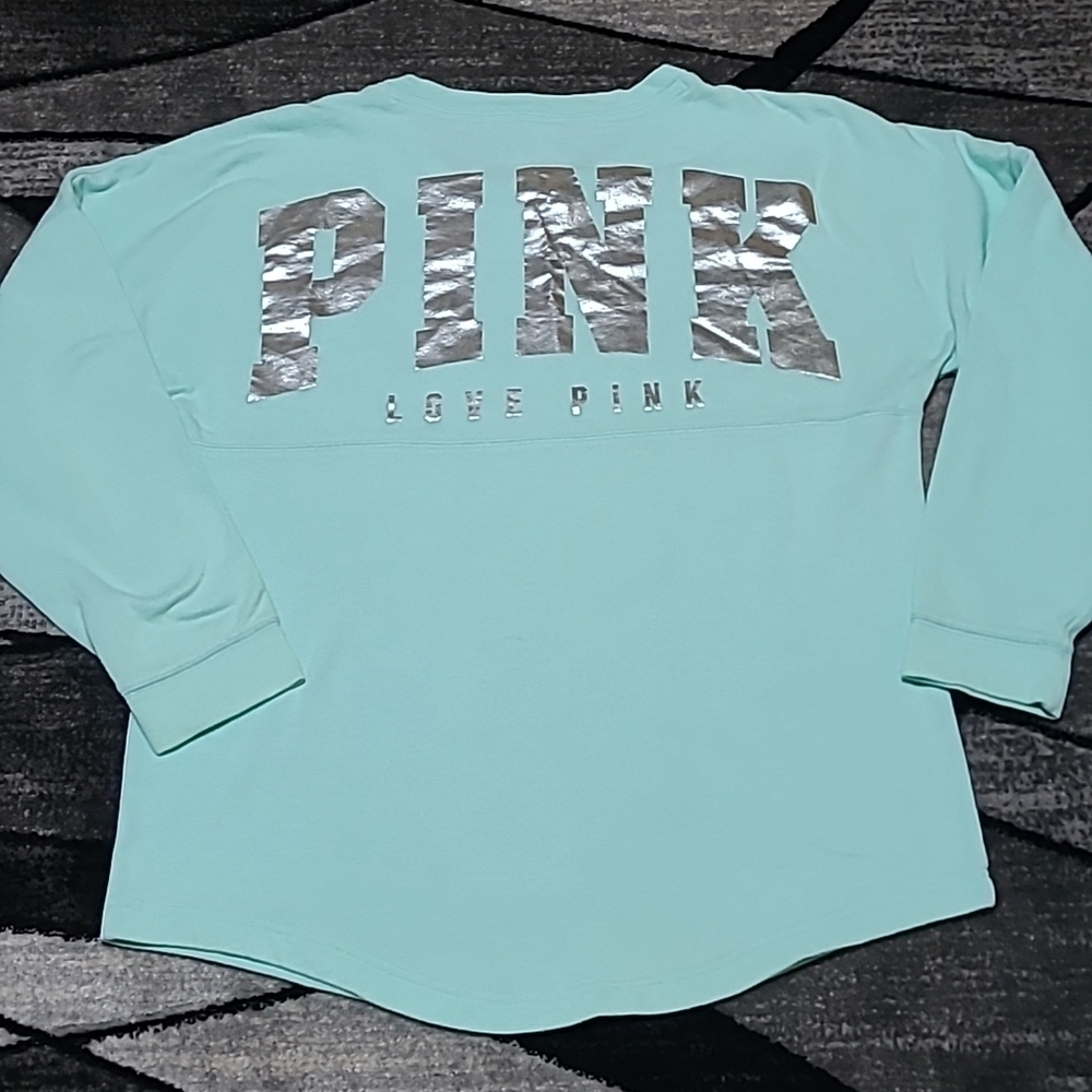VS PINK 2014 Campus Shine Dog Logo Crew Pull-over Shirt